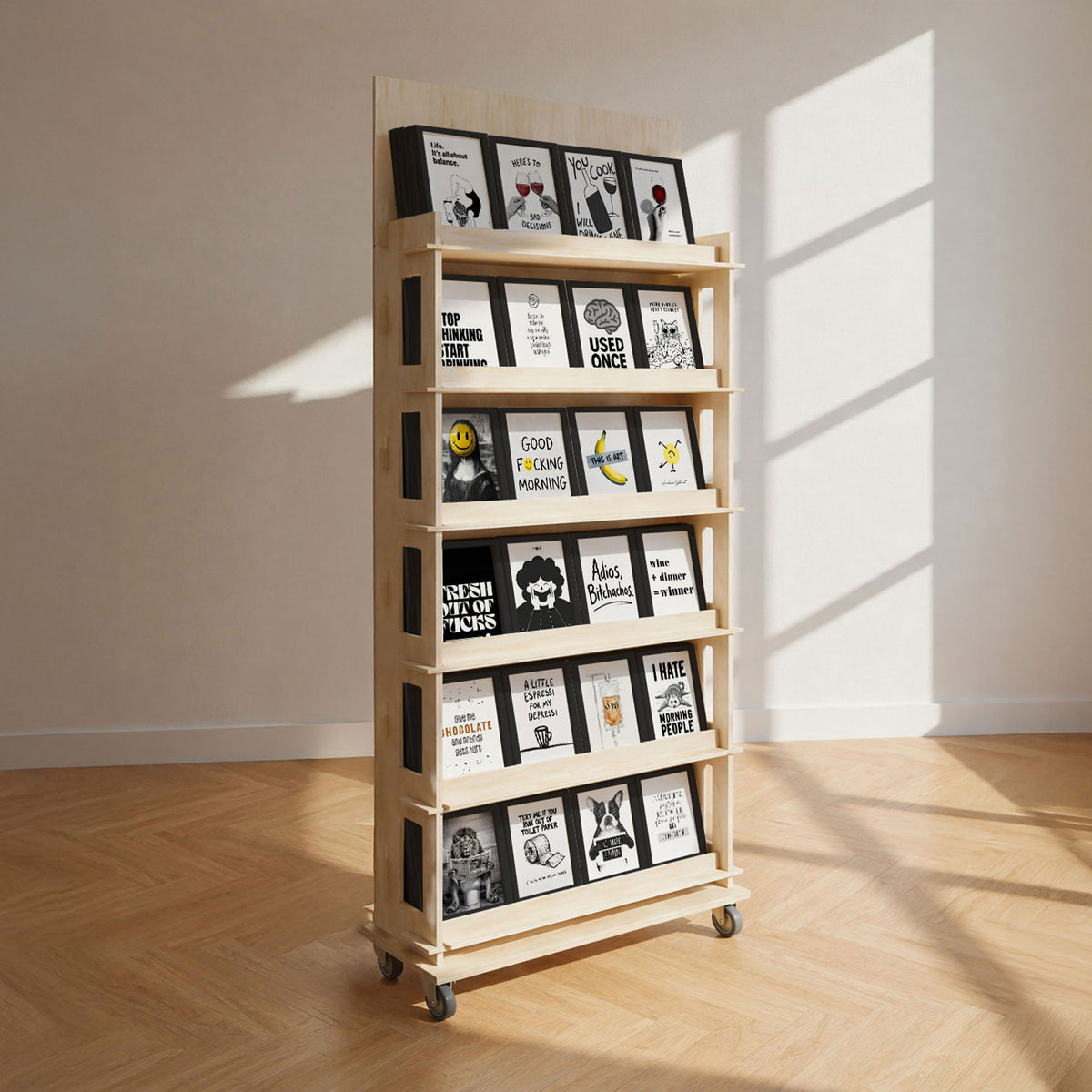 Enkeltsidet display - 24 designs - 192 stk. Black & White
