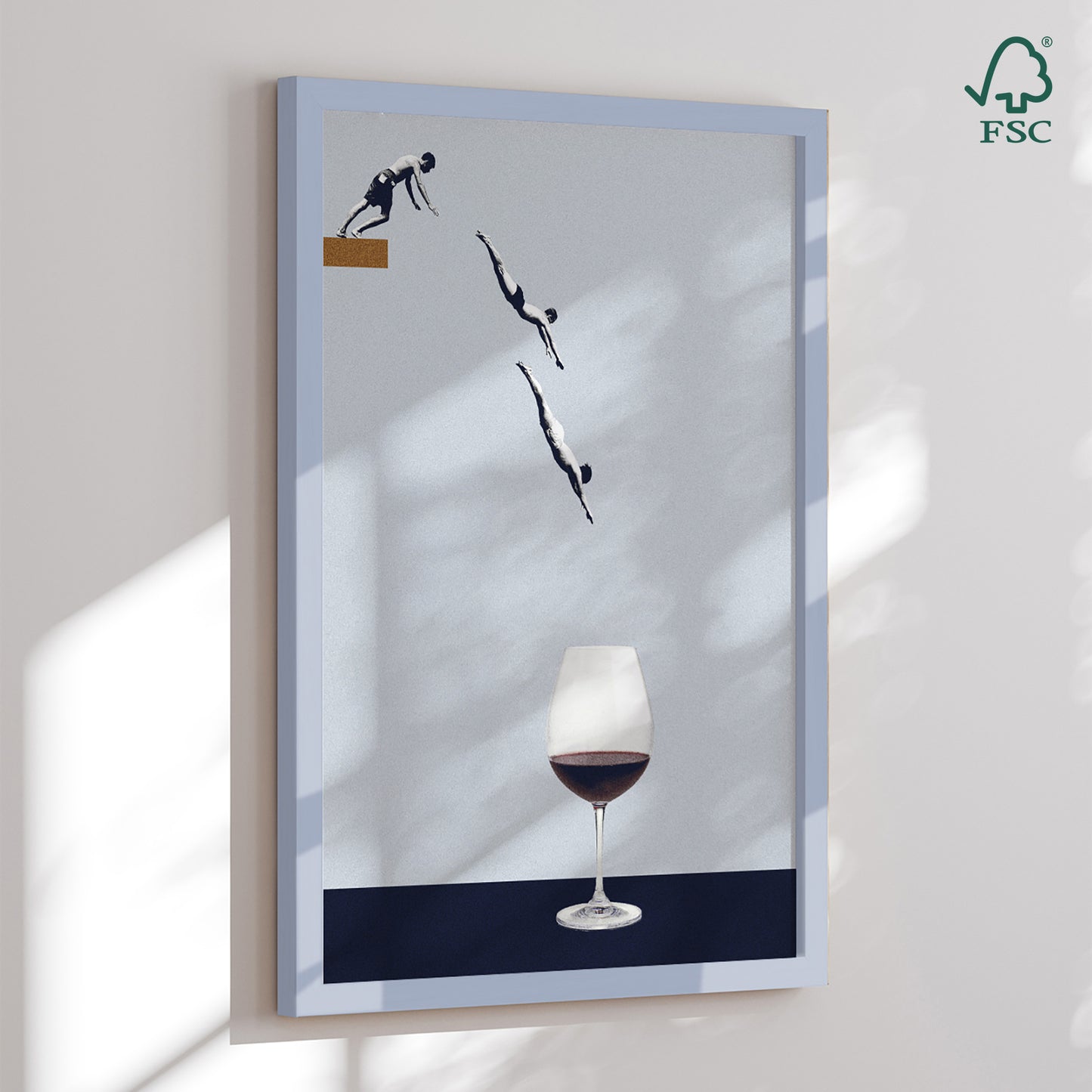 Indrammet kunsttryk - We Need Some Wine - Maarten Léon