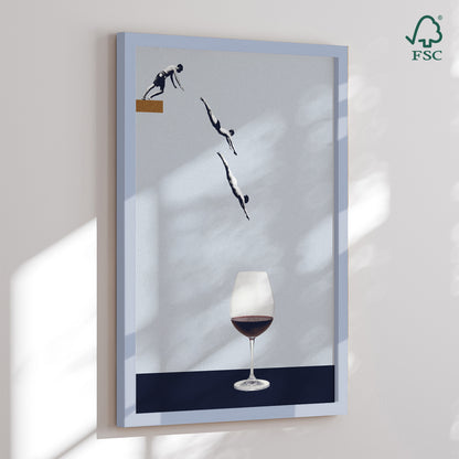 Indrammet kunsttryk - We Need Some Wine - Maarten Léon