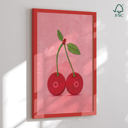 Framed art print - Cherry Boobs - Raissa Oltmanns