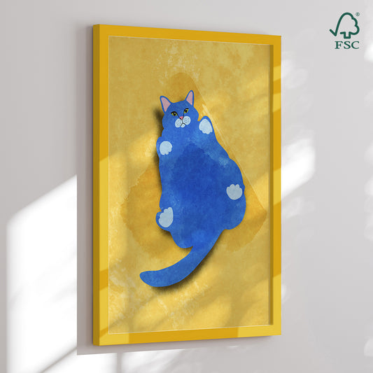 Framed Art Print - Fat Cat - Raissa Oltmanns