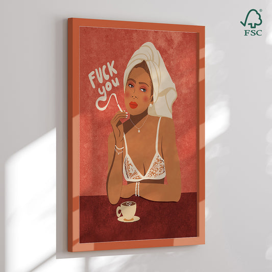 Framed Art Print - Fuck You - Raissa Oltmanns