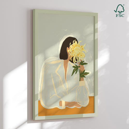 Indrammet kunsttryk - The Crysanthemum - Arty Guava