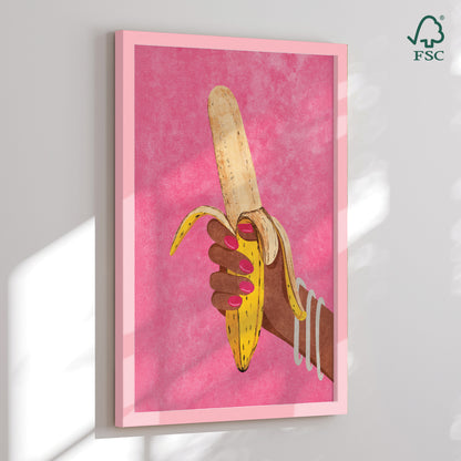 Framed Art Print - Banana in Hand - Raissa Oltmanns