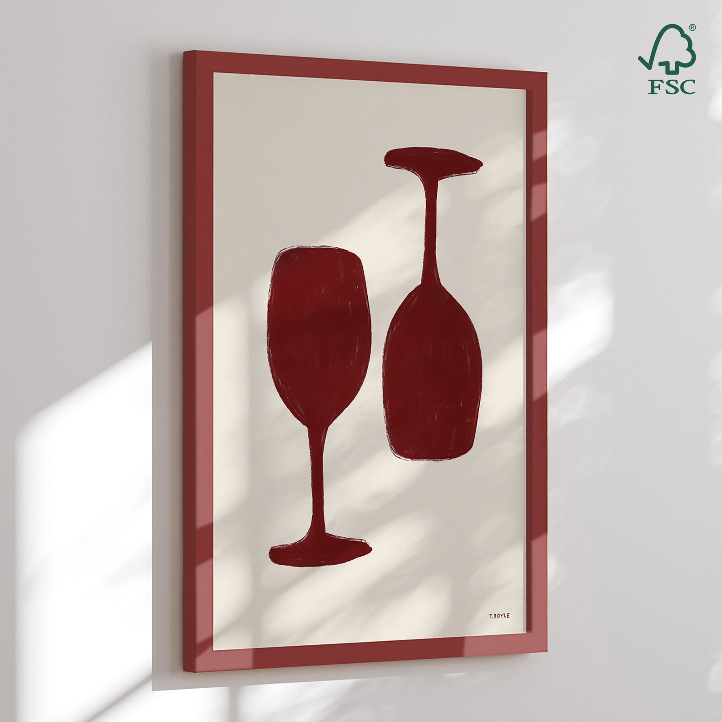 Framed Art Print - Wine Time - Tara Royle
