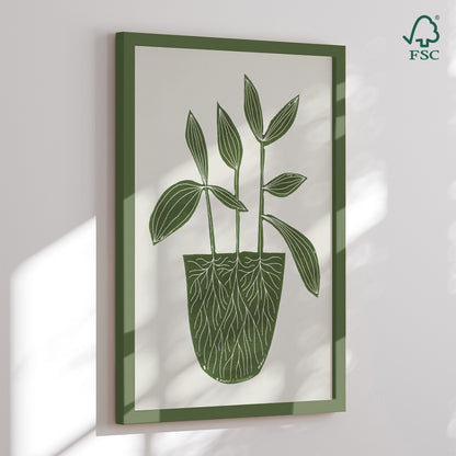 Indrammet kunsttryk - Parent Plant