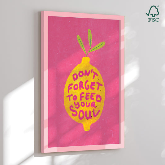 Indrammet kunsttryk - Soulfood Lemon - Raissa Oltmanns