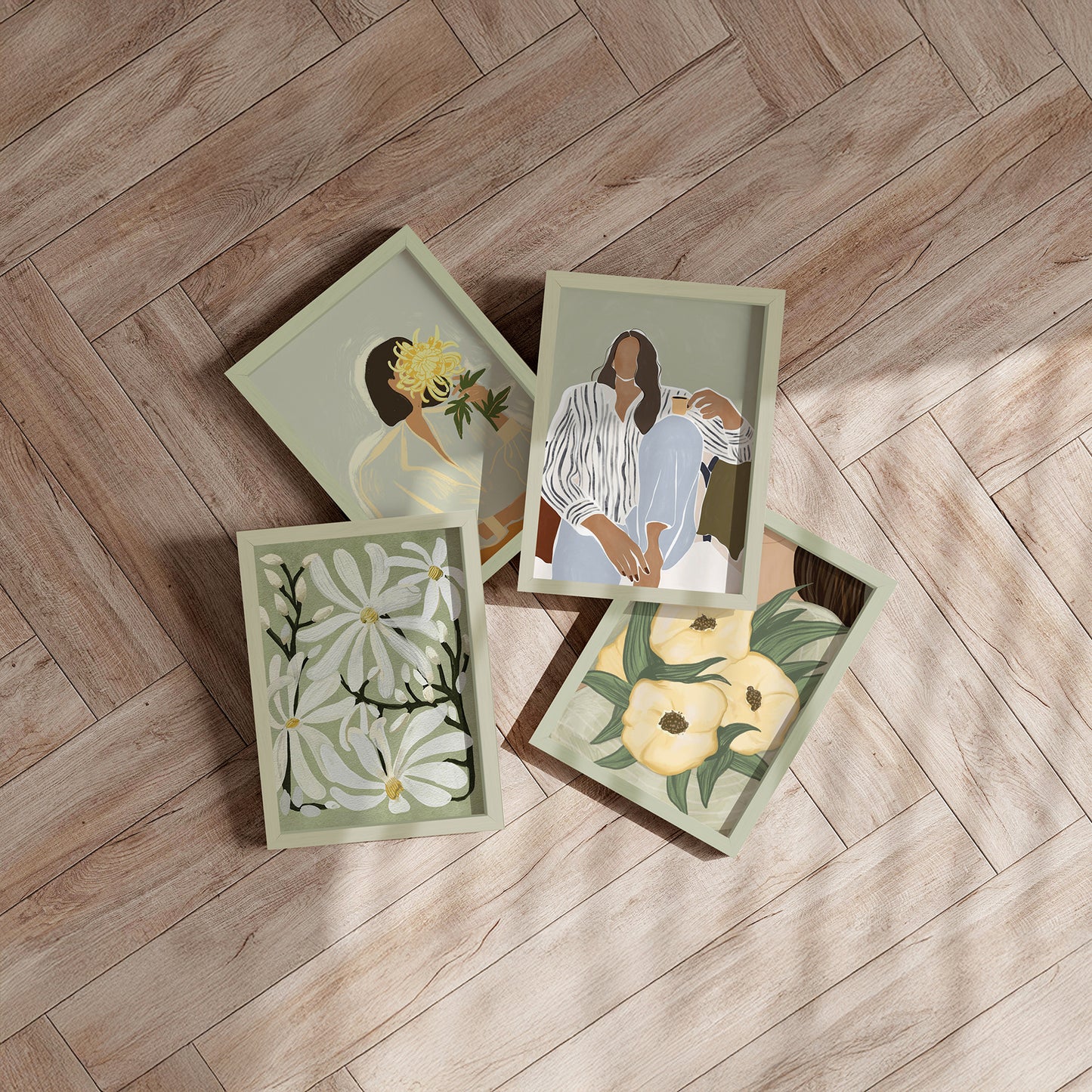 Framed Art Print - Flowy Flowers - Katie O'Shea