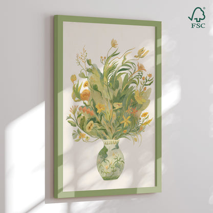 Framed Art Print - A Vase Full of Flowers - Hieuchau
