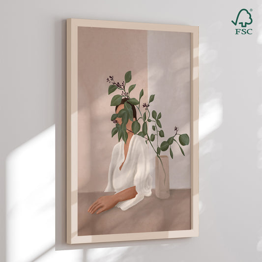 Indrammet kunsttryk - Hidden in Foliage - City Art