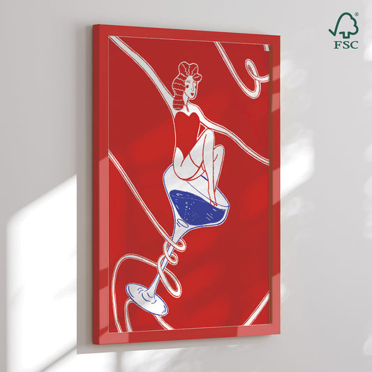 Indrammet kunsttryk - Showgirl - Mela Patterns