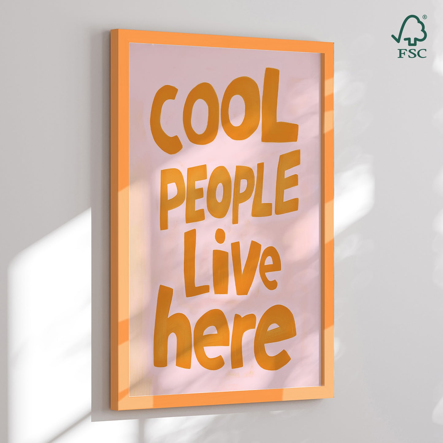 Indrammet kunsttryk - Cool People - Kathrin Pienaar