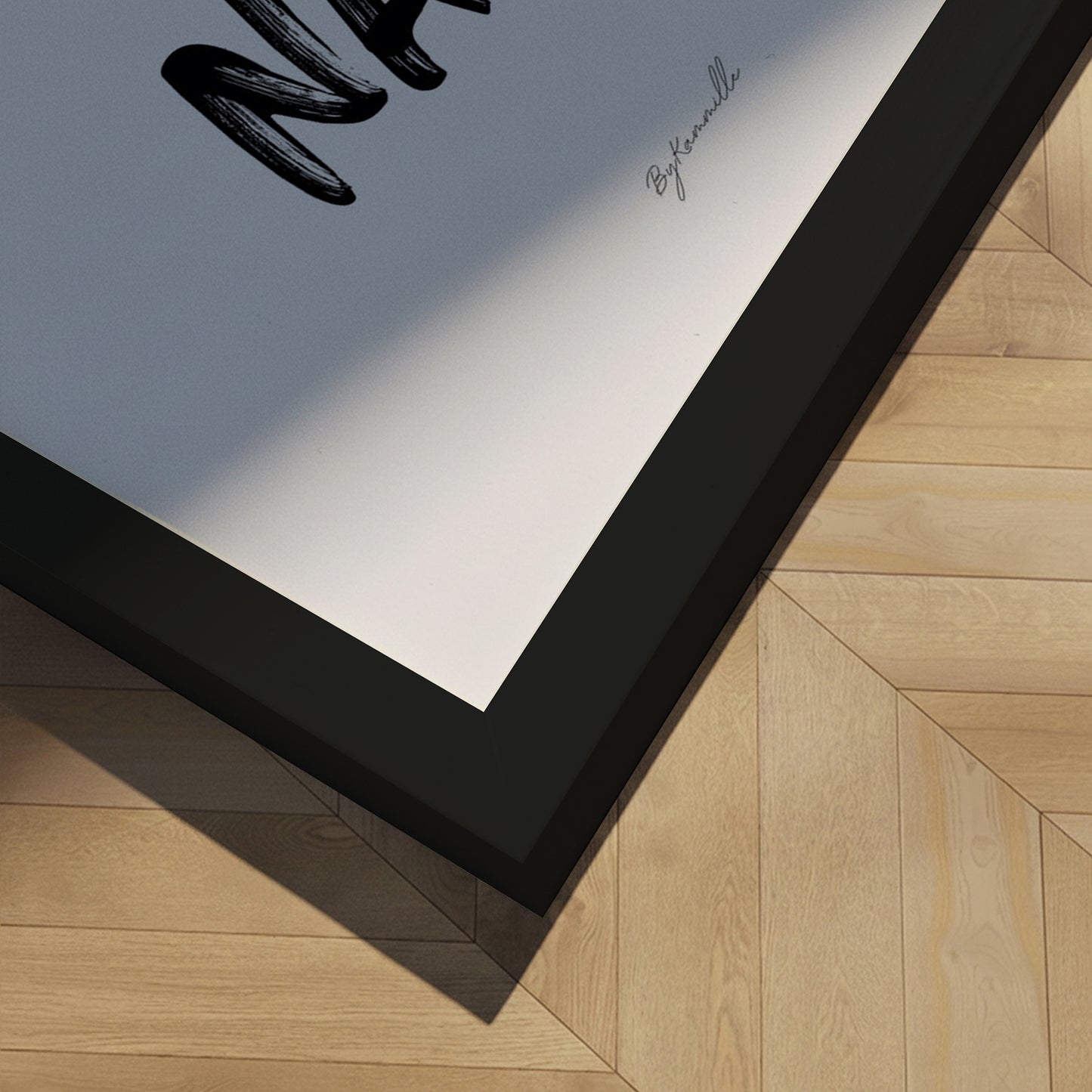 Indrammet kunsttryk - Yeah Yeah Nah - ByKammille