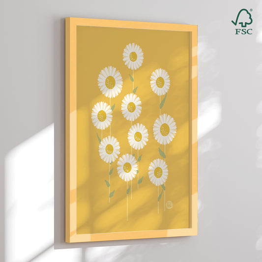 Framed art print - Sweet Daisies - Aia Ueno