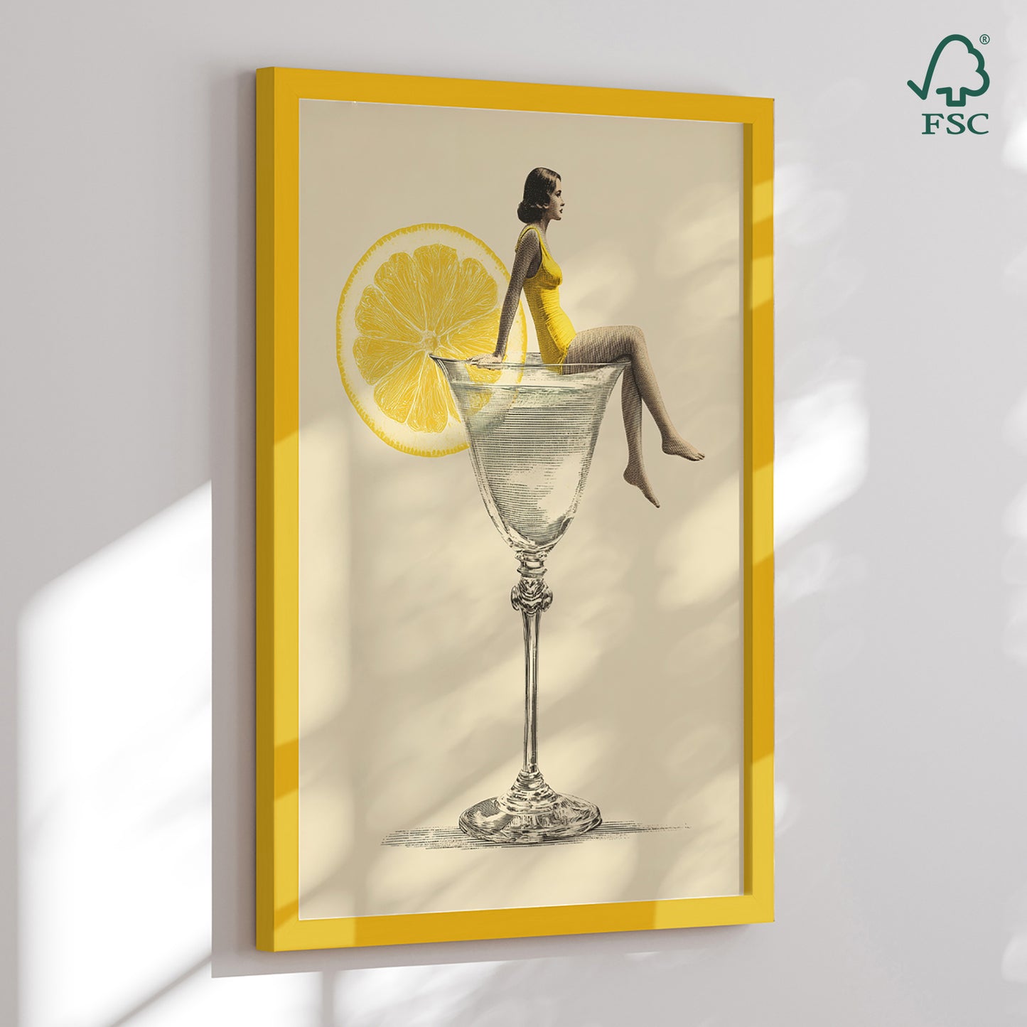 Indrammet kunsttryk - Miss Lemon - Andreas Magnusson