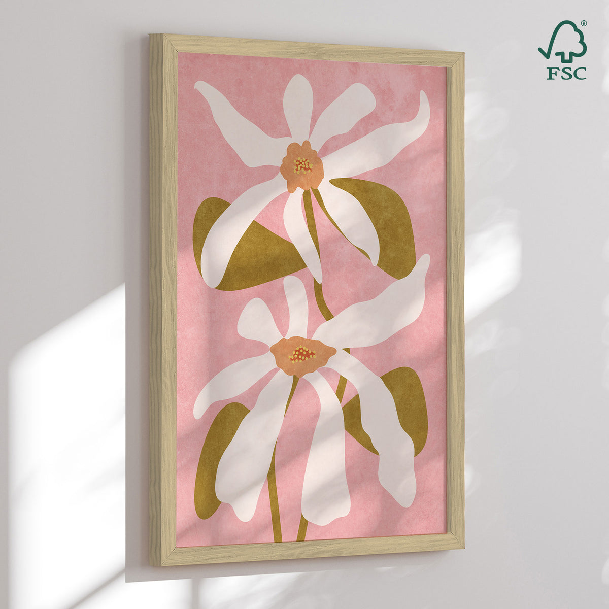 Indrammet kunsttryk - Abstract Flowers - Raissa Oltmanns