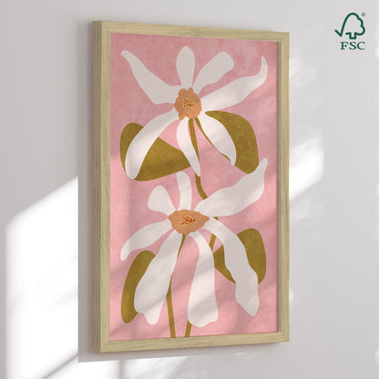 Indrammet kunsttryk - Abstract Flowers - Raissa Oltmanns