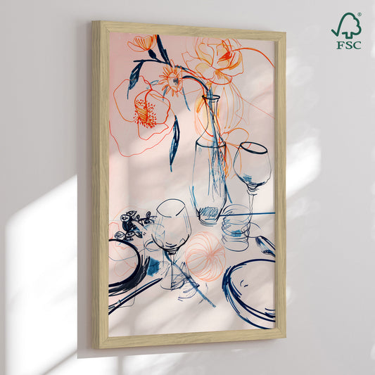 Framed art print - Floral Still Life - Treechild