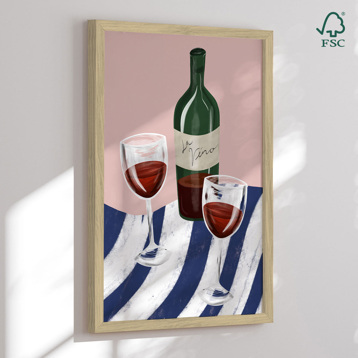 Framed art print - Red Wine Still Life - EMELIEmaria