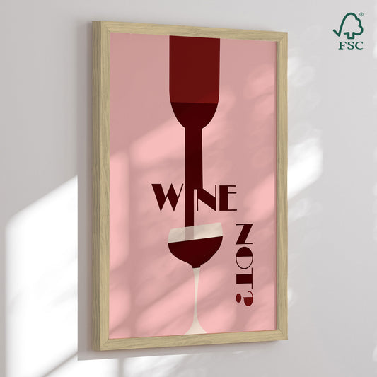 Framed art print - Wine Not - Christina Misuro