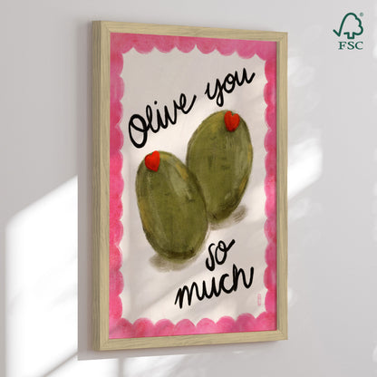 Framed art print - Olive You So Much - Dirkie Nell