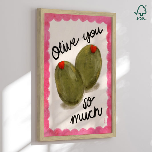Framed art print - Olive You So Much - Dirkie Nell