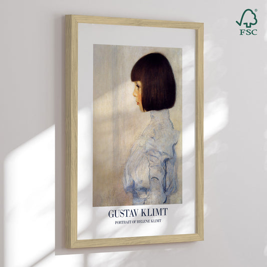 Framed art print - Portrait of Helene Klimt - Gustav Klimt