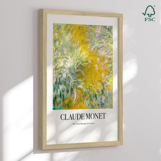 Framed art print - The Path Through The Irises - Claude Monet