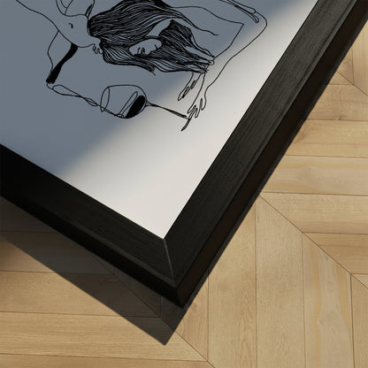 Framed Art Print - Yoga Wine Balance - Alex Nereuta