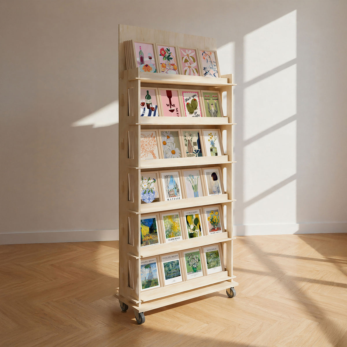 Enkeltsidet display - 24 designs - 192 stk. Oak
