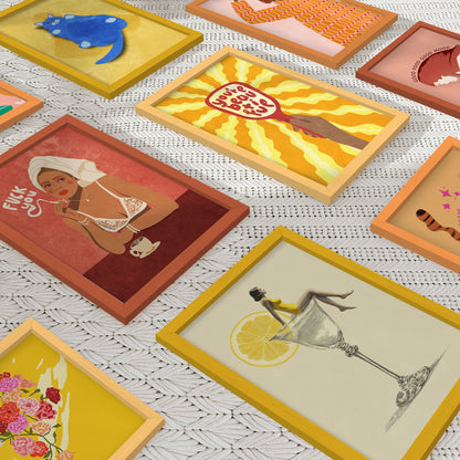 Indrammet kunsttryk - Floral Bow - Gauri Mokate