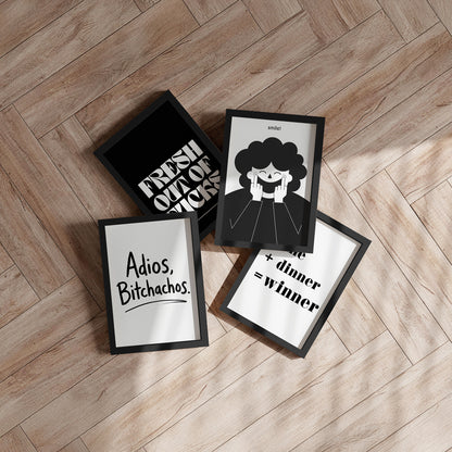 Framed art print - Zero Fucks Given - Athene Fritsch